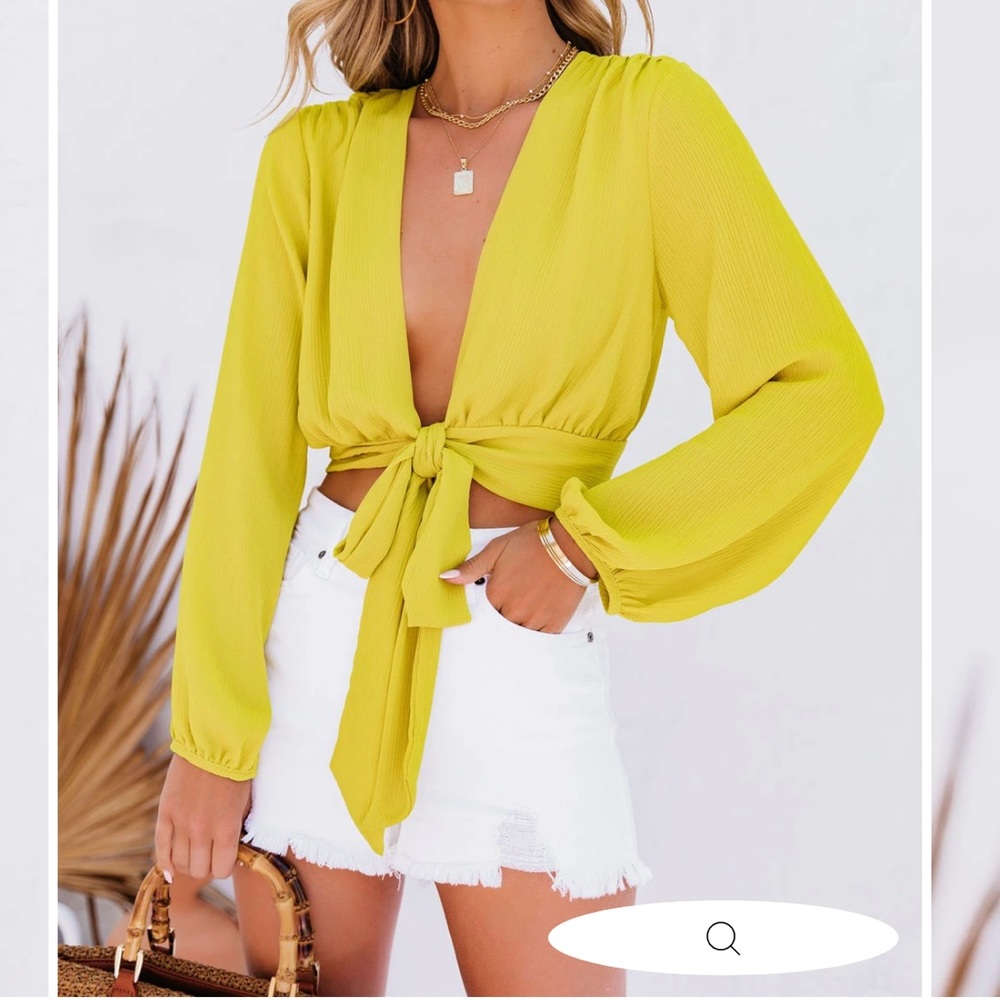 ISO Vici top crop Vittoria tie front